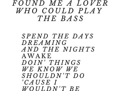 Pierre Lyrics by Ryn Weaver Typography lyrics typography