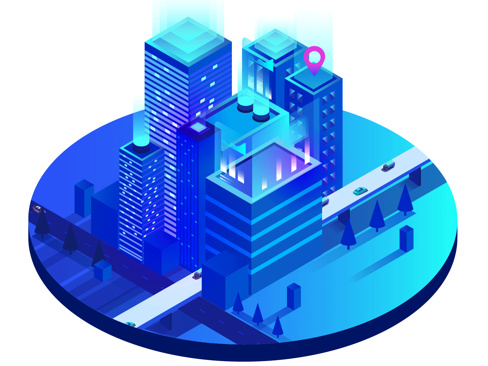 Isometric city vector illustration artwork buildings city data visuals design gif gif image illustration isometric isometric asset isometric city isometric image isometric map isometric vector online vector virtual visualization