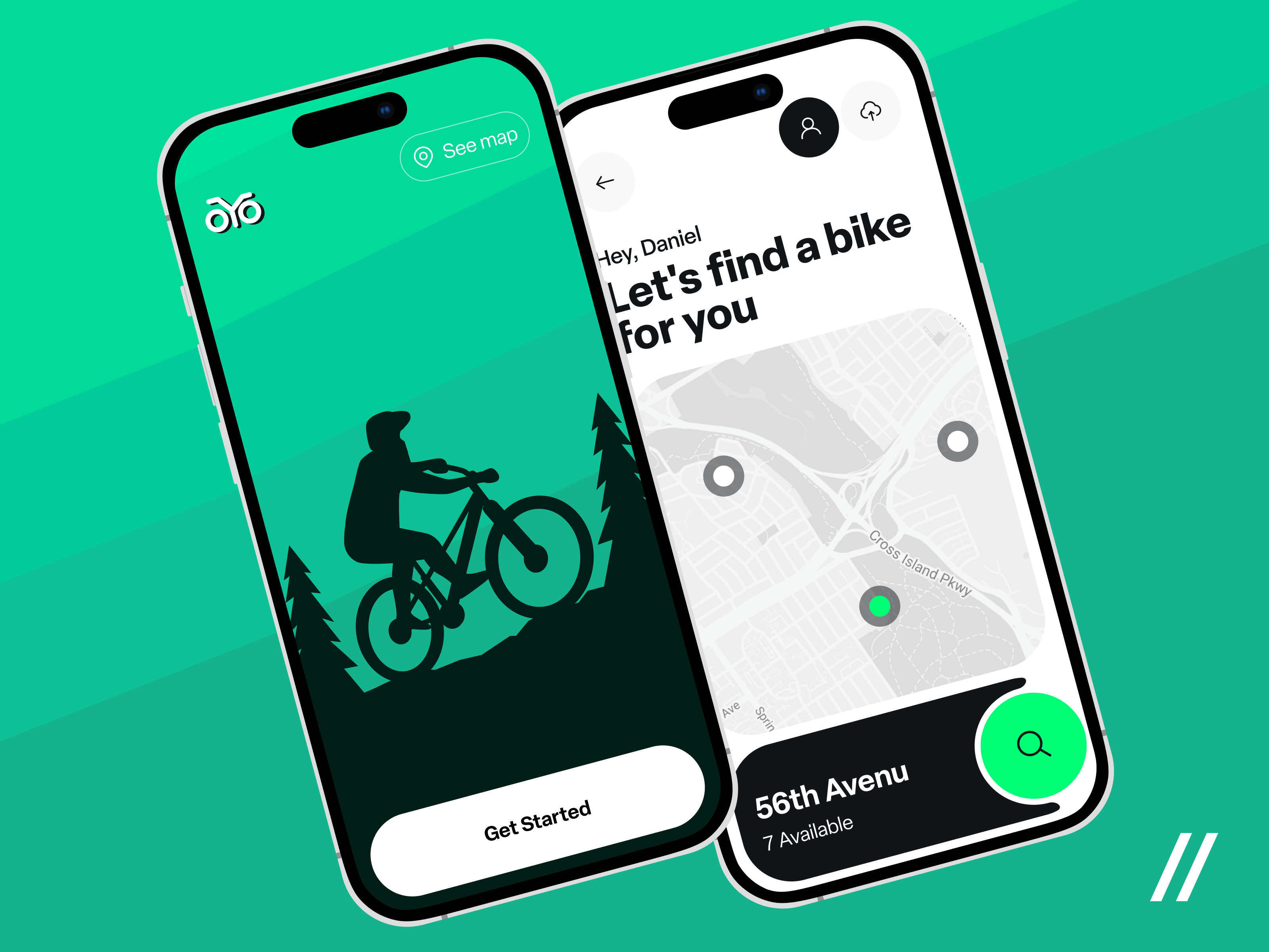 Bike Rent Mobile iOS App by Kristina Taskaeva for Purrweb UI/UX Agency
