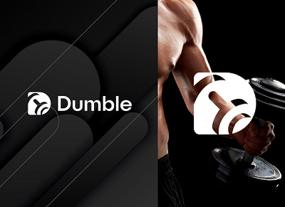 Dumble logo branding custom logo d logo d mark dumble fitness logo icon identity logo logo mark zym
