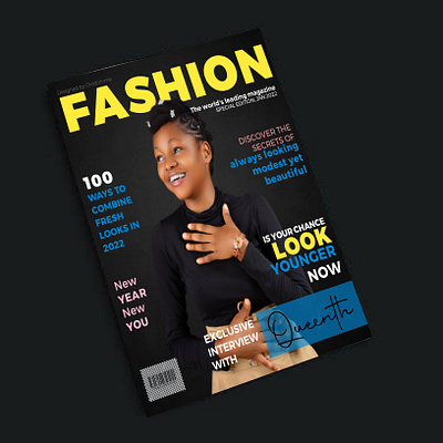 Magazine cover branding graphic design