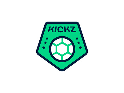 KICKZ | Football Logo design 3d app icon athletic craft brand identity branding creative football club logo football logo kick logo logo design logo edge. logo maker modern sports logo