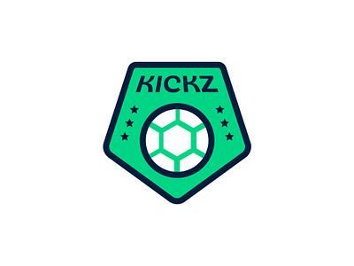 KICKZ | Football Logo design 3d app icon athletic craft brand identity branding creative football club logo football logo kick logo logo design logo edge. logo maker modern sports logo