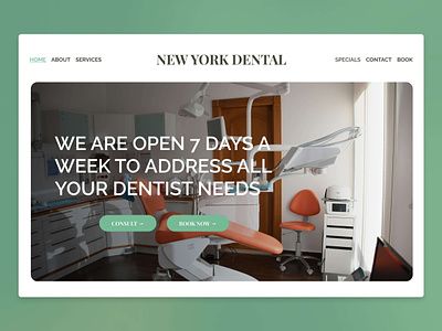 New York Dental - website for a dentistry dental website design ui ux web design website website design