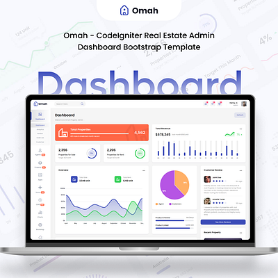 Omah - CodeIgniter Real Estate Admin Dashboard Template admin codeigniter creative dashboard design product design social media social media post template ui uiux user interface website