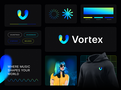 Vortex app logo app mark brand designer branding design graphic design identity letter mark letter v logo logo designer logo mark mark music band music brand music design music logo symbol ui v logo