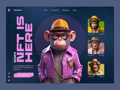 NFT Digital Arts figma free landing page nft nft app nft digital arts nft landing page nft mobile app nft web app nft web template ui ui ux design website design