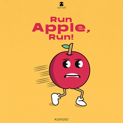 Run, Apple, Run! design graphic design illustration
