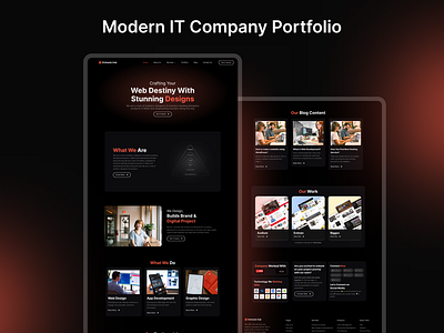 Modern IT Company Portfolio - Thinkwebhub branding graphic design logo ui uidesign uiux ux web webagency webdesign websitedevelopment wesite