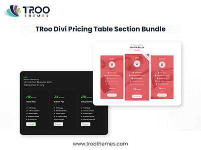 Divi Pricing Table Section Design divi layouts pricing element pricing section pricing table pricing table design pricing table ui pricing tables troothemes ui designer ui ux design ui ux designers