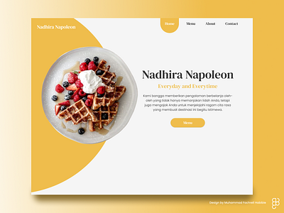 Nadhira Napoleon Web Design design dribble eat figma food foods web nadhira nadhira napoleon orange sprint design store uiux web design white