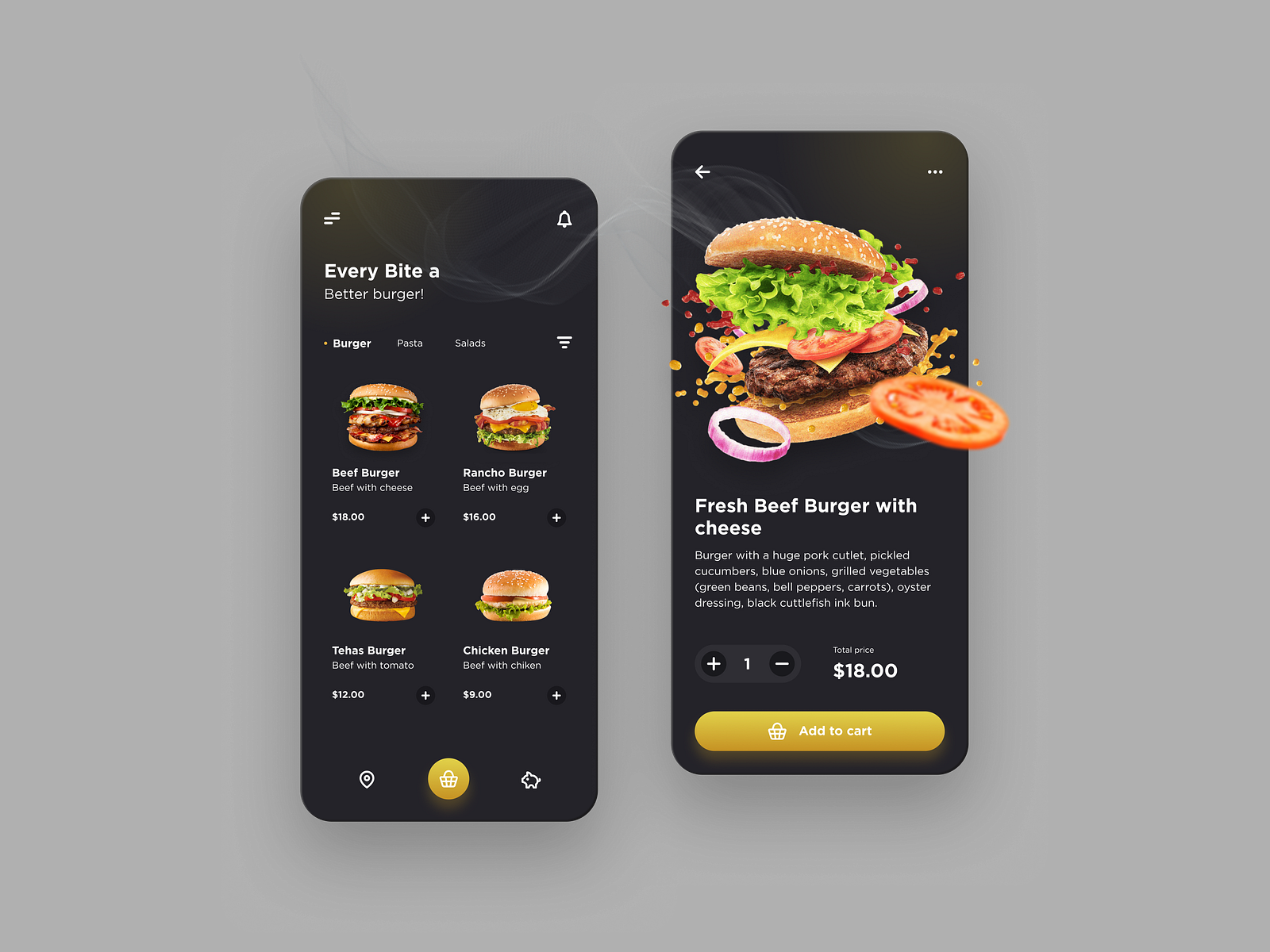 Burger app (Concept) by Basharat Sultan on Dribbble