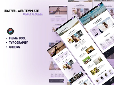 JUSTFEEL TEMPLE WEB TEMPLATE figma ui unsplash webdesign website template