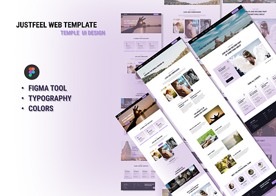 JUSTFEEL TEMPLE WEB TEMPLATE figma ui unsplash webdesign website template