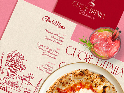 Cuore d'Italia Ristorante Branding branding des design graphic design illustration logo packaging