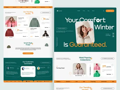 Winter fashion landing page☃️🧥 branding clothing commercial design desktop e commerce fashion landing minimal modeling online shopping style ui ux web design winter