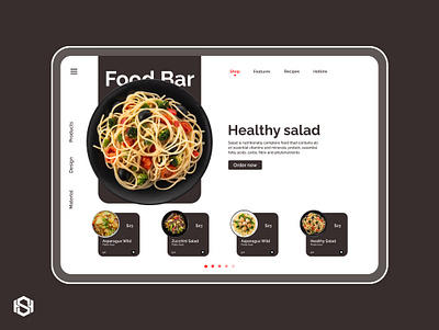 Landing page for restaurant beauitiful branding challenge design illustration landing page logo nice restaurant robot site ui uxui web design