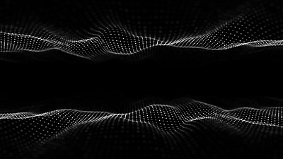 3d dynamic double digital wave 3d animation art black design digital dots double dynamic flow graphic design illustration motion particle wave