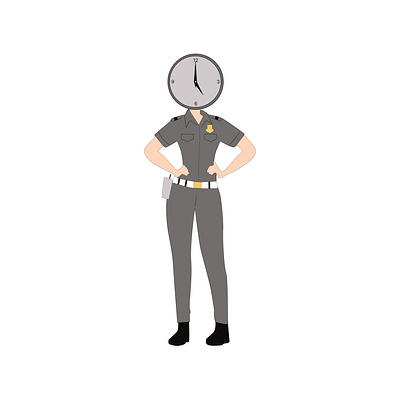 Female police guard posing set Cartoon vector illustration 3d animation branding design graphic design illustration logo motion graphics police ui ux uxui vector