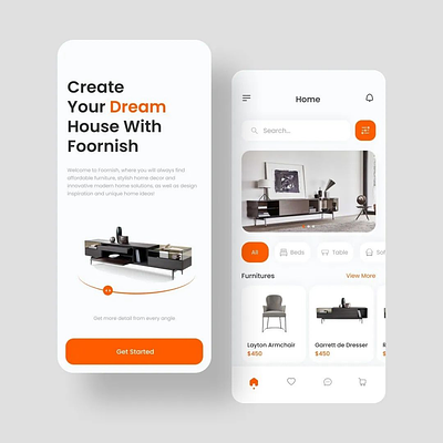 Mobile Application Designed for Foornish branding design illustration mobile app ui