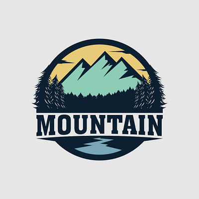 Retro Vintage Mountain Logo Design adventure classic emblem hiking logo mountain nature outdorr overland retro trend vintage