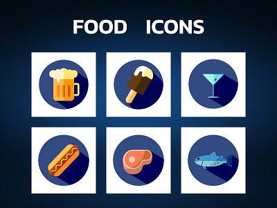 Icons Food graphic design icons illustration photoshop