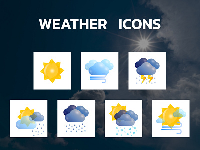 Icons weather graphic design illustration illustrator photoshop