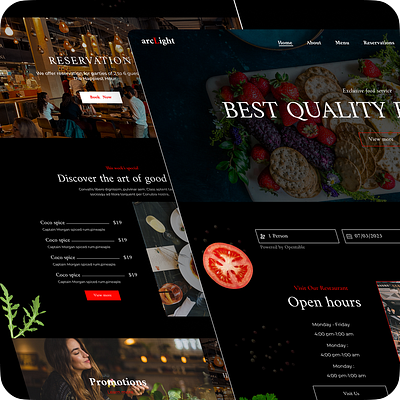 Restaurant Landing Page branding design graphic design illustration ui ux vector