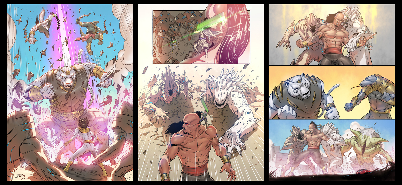 Western Format Comic Portfolio color artist colorist comic digital comic illustration western comic