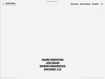 Film Studio Hover Transition animation cards che film film studio gallery hover interaction minimalism motion graphics transition typography ui ux valery che video