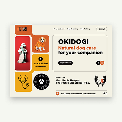 OKIDOGI LANDINH PAGE 2024 animation app landingpage ui wbdesign