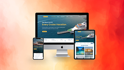 Delight Voyages(Cruise Ship) - Responsive Design branding design logo ui ux web design