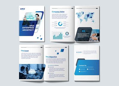 Enterprise Architecture Brochure Design brochure brochure design brochure template enterprise architecture figma graphic design saas ui uiux