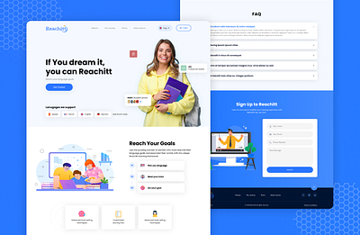 UX/UI design for website saas platform reachitt design figma website landing page design landing page ui ux saas platform ui ui ux ui ux design saas web design website website design