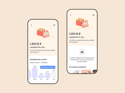 Cashback, Raiffeisen Bank mobile app app banking design product design ui ux