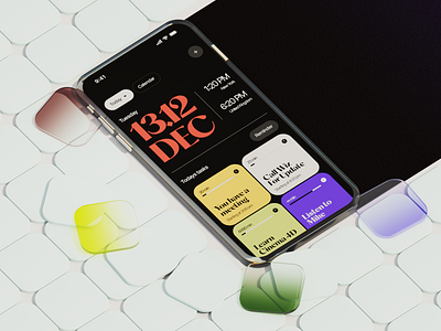 Calendar | Mobile App 3d app design cinema4d design inspiration mobile modern product design ui ux