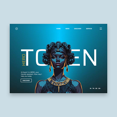 NFT TOKEN HERO LANDING PAGE animation app design figma landingpage nft ui ux webdesign