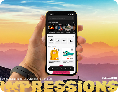 OutdoorHub Mobile App Concept design e commerce mobile app mobile design ui ux
