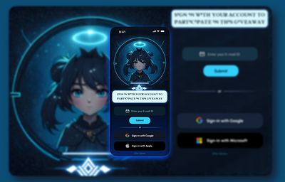 Day 1: Genshin Impact inspired Giveaway screen. #dailyui app dailyui design genshin impact ui ux web