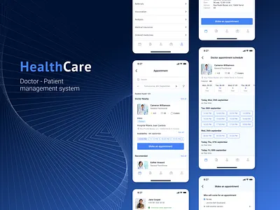 Doctor - Patient Managements system admin panel design doctor health health app healthcare management system mobile patient ui ux