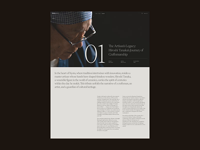 Mokushin – Article page article branding design ecommerce editorial elegant minimal typography ui web