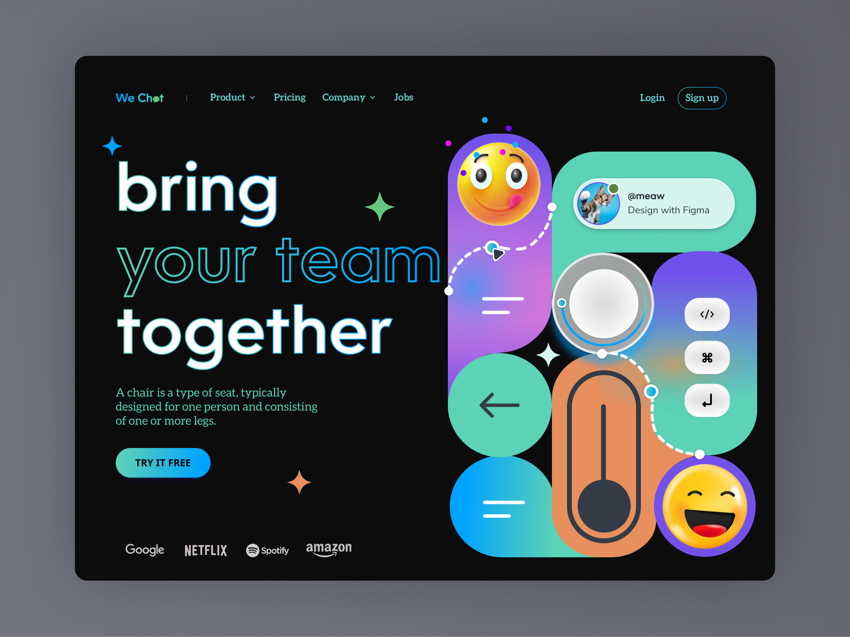 WeChat app landing page chat chatting app landing page officecollaboration team team work ui ux web website wechat
