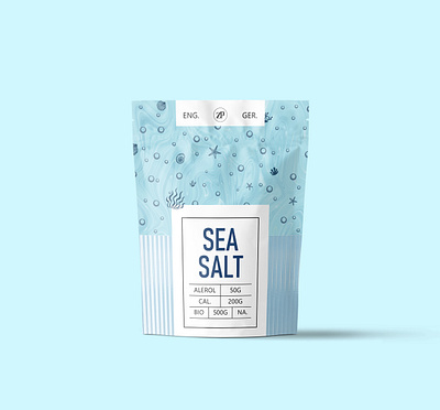 Sea Salt Pouch Packaging Design branding designing food food packaging packaging design pouch pouch design salt salt packaging sea salt