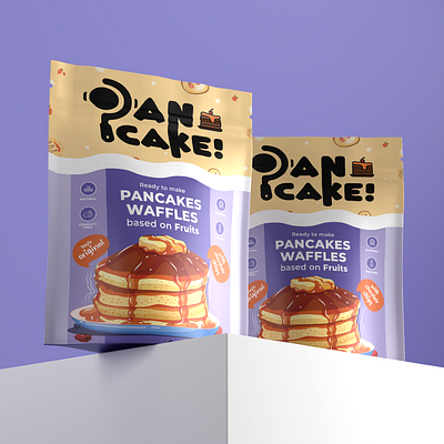 Pancake Pouch Packaging Design blueberry branding breakfasrt design designing food food packaging fruits honey illustration packaging packaging des pancake pancake mix pouch pouch design strawberry syrup