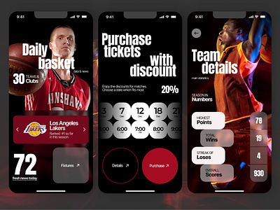 Basket ball Games Mobile App Concept app design app ui app ui design basket ball design games games ui games ui design mobile app mobile app design mobile app ui design mobile ui sports app sports app design sports app mobile sports score sports ui ui ui design ui mobile