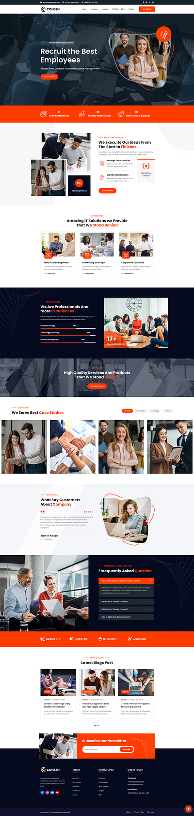 Consen – Finance and Consulting Template. trading