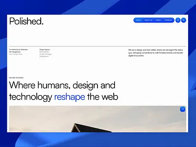 Polished design agency homepage design agency figma homepage landing page minimalistic ui ux web webdesign website