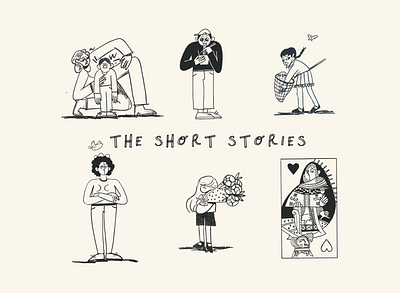 Characters Illustrations "The short stories" characters design illustration minimal procreate
