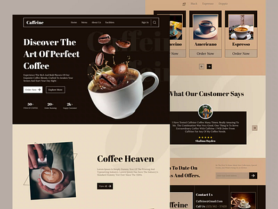 Coffee Shop Website Design adobe illustrator app branding design graphic design illustration landing page logo typography ui user experience design user interface design ux vector web design