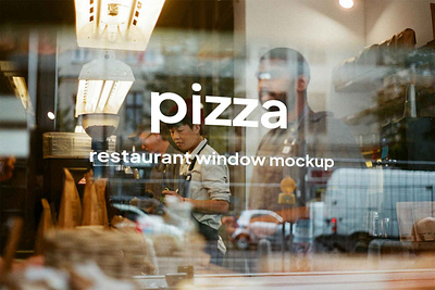 Restaurant Window Mockup branding free mockup freebie logo logo mockup mockup restaurant